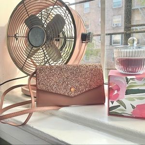 [Target] Rose Gold Glitter Clutch w/ Strap